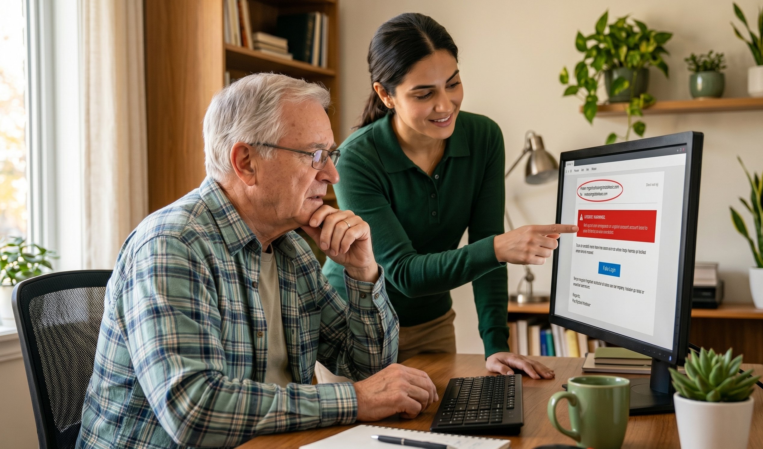Protection contre les arnaques informatiques pour aîné